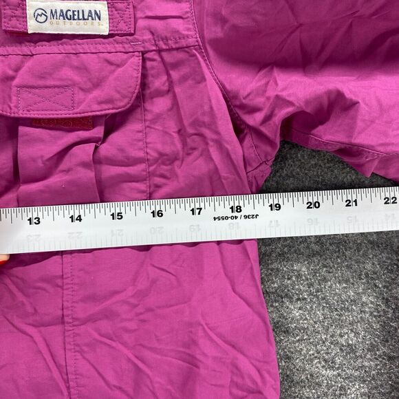 Magellan Shirt Women S Small Purple Button Up Collared Long Sleeve Pockets - Picture 6 of 9